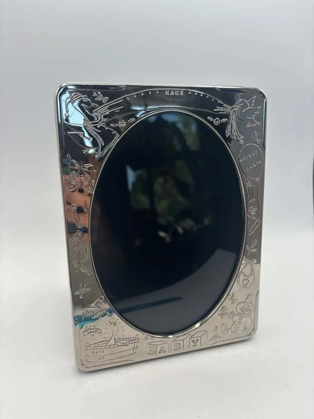 Vintage Baby Silver Plated Photo Frame With Multi Photo Insert Booklet